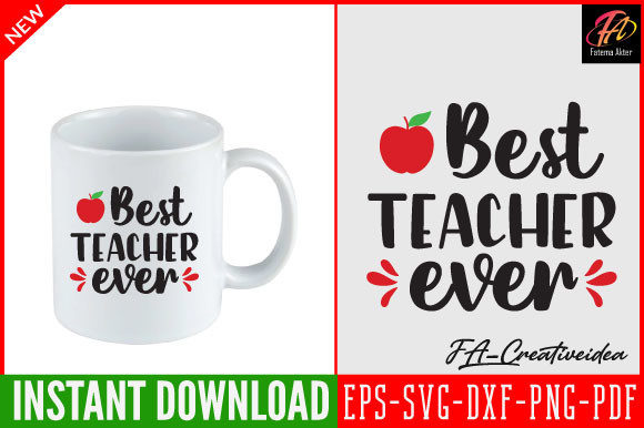 Best-Teacher-ever Svg Design: Graphics for Crafts