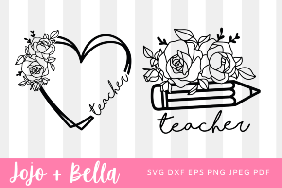 Flower Teacher Duo SVG: Graphics for Crafts