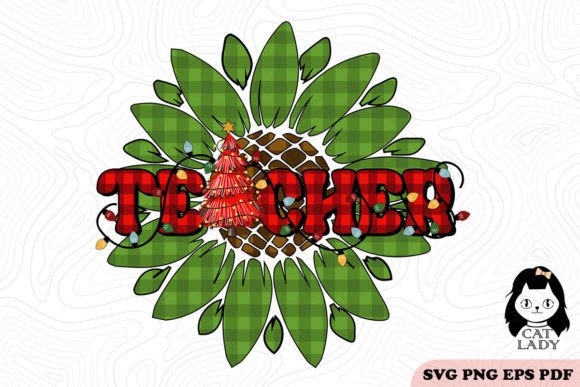 Plaid Teacher Christmas SVG: Crafts & Graphics
