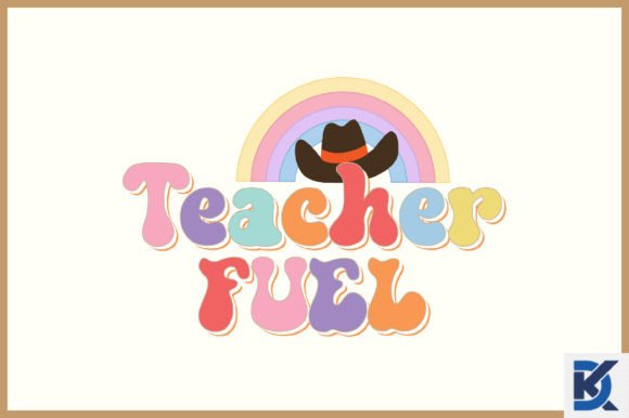 Retro Teacher Fuel SVG for Crafts & Graphics