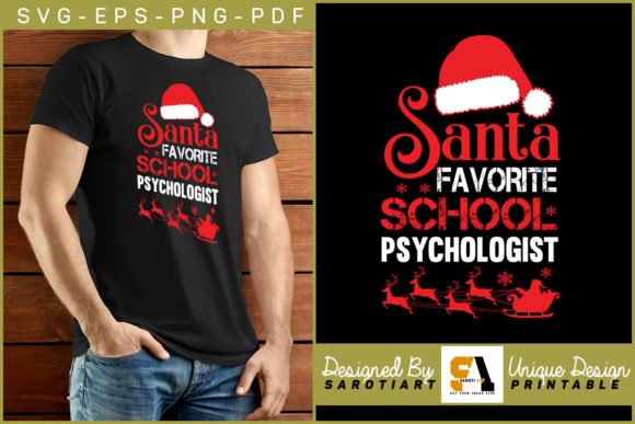 Santa Favorite School Psychologist Svg: Graphics for Crafts