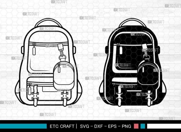 School Backpack SVG: Graphics for Crafts & Blogs