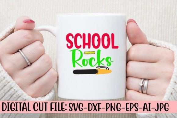 School Rocks Svg: Graphics for Crafts & Branding