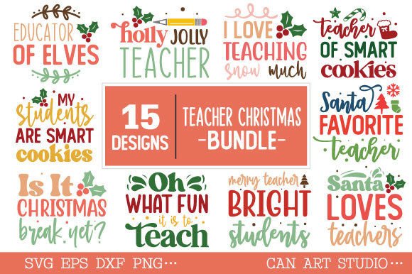 Teacher Christmas SVG Bundle: Crafts & Graphics Review